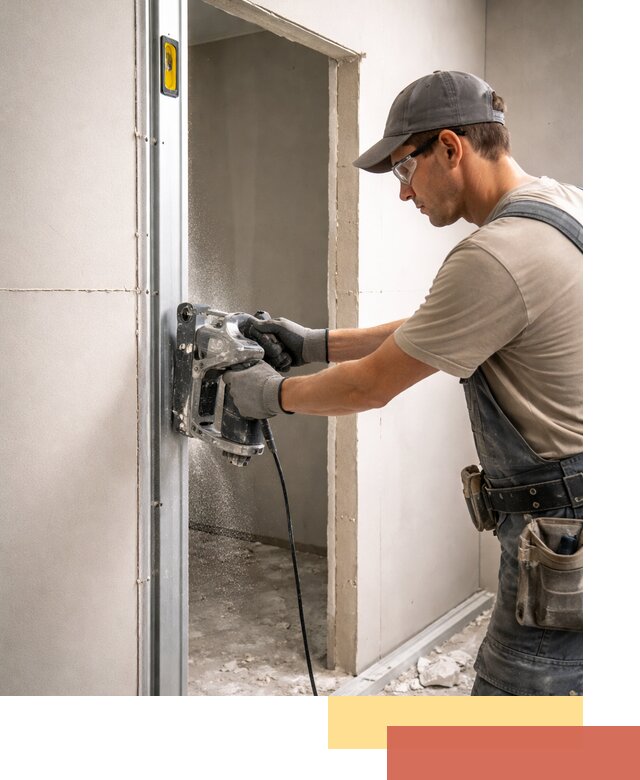 Устройство дверного проема в перегородке в Ялте