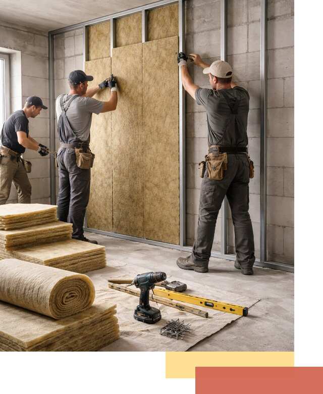 Шумоизоляция перегородок из блоков в Ялте — монтаж и защита шумоизоляцией