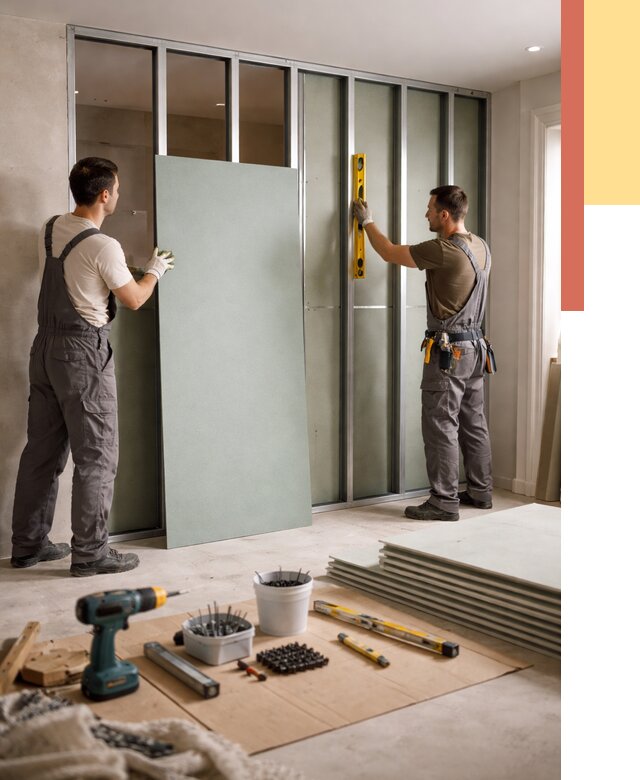 Перегородка из влагостойкого гипсокартона в Ялте от 4904 руб. — монтаж под ключ | ОТДЕЛОЧНИК-Ялт