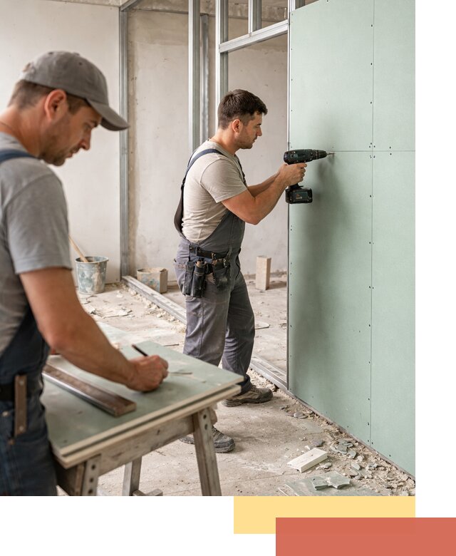 Перегородки из влагостойкого гипсокартона под ключ в Ялте