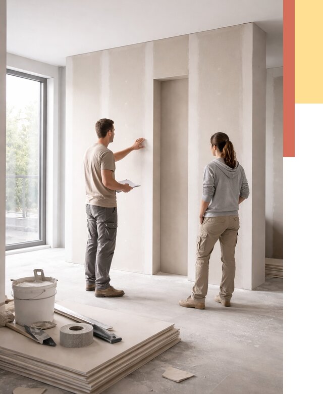 Зонирующая перегородка из гипсокартона в Ялте от 2860 руб. под ключ | ОТДЕЛОЧНИК-Ялт