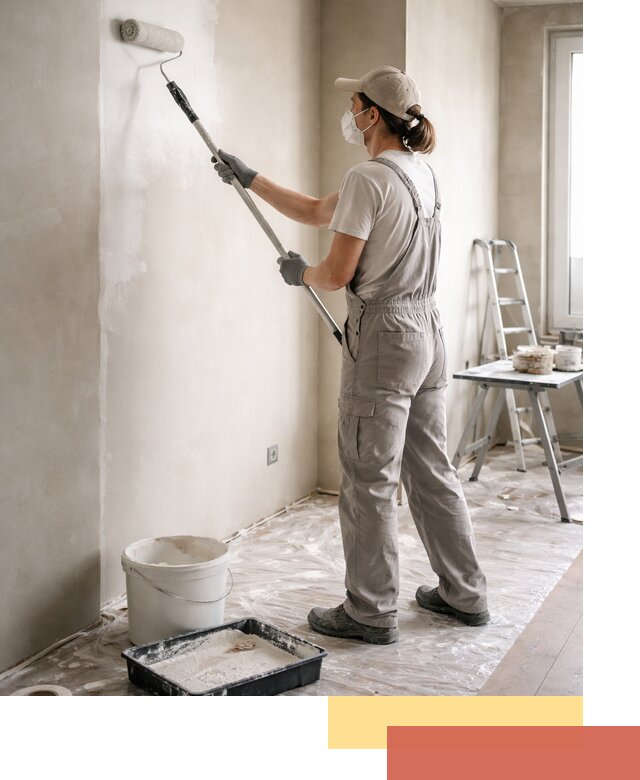 Покраска перегородок из гипсокартона в Ялте качественно и недорого