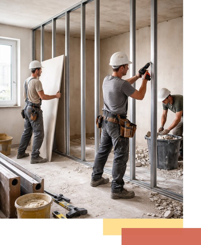 Перенос гипсокартонной перегородки в Ялте профессионально и быстро