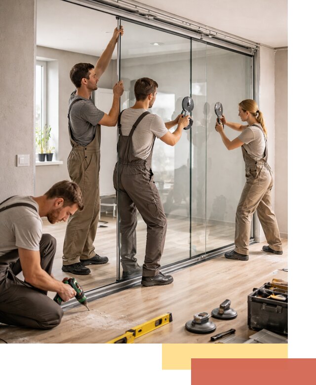 Изготовление стеклянных перегородок на заказ в Ялте