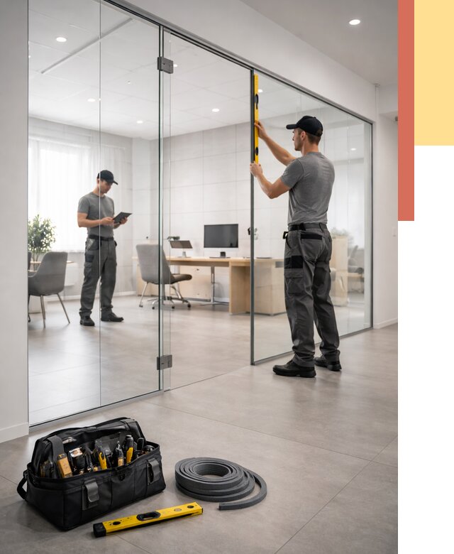 Цельностеклянные перегородки под ключ в Ялте от 9705 руб. — монтаж и цены | ОТДЕЛОЧНИК-Ялт