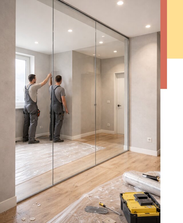 Безрамные стеклянные перегородки в Ялте — монтаж от 9705 руб. | ОТДЕЛОЧНИК-Ялт