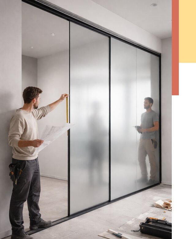 Матовые стеклянные перегородки в Ялте от 8684 руб. — монтаж и установка | ОТДЕЛОЧНИК-Ялт