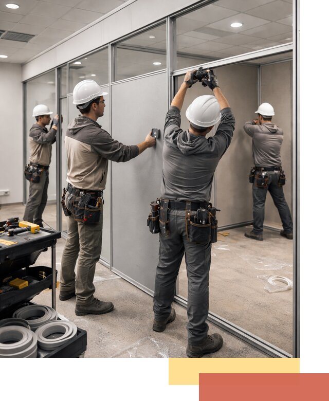 Мобильные офисные перегородки под ключ в Ялте