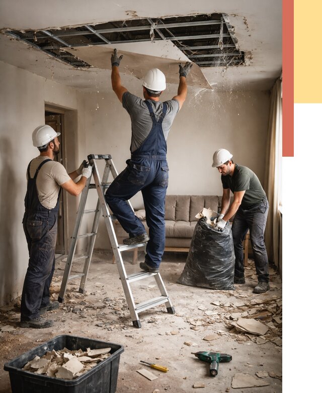 Демонтаж гипсокартонного потолка в Ялте от 429 руб. за м2 — ОТДЕЛОЧНИК-Ялт