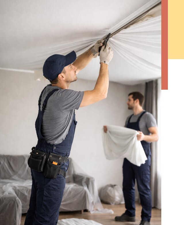 Демонтаж натяжного потолка в Ялте от 4597 руб. — снятие и разбор под ключ | ОТДЕЛОЧНИК-Ялт