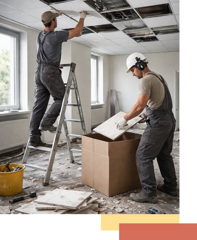 Демонтаж потолочной плитки в Ялте быстро и аккуратно