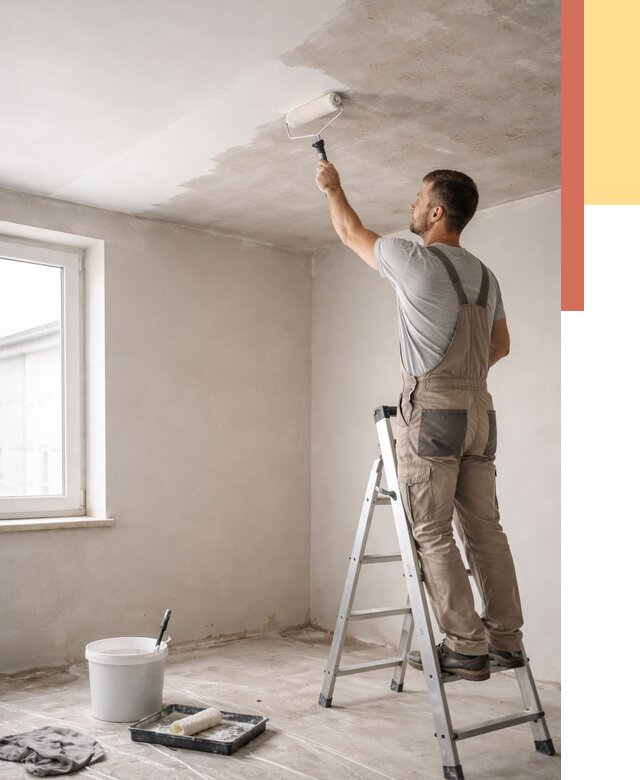 Грунтовка потолка в Ялте от 2554 руб. — быстро и недорого | ОТДЕЛОЧНИК-Ялт