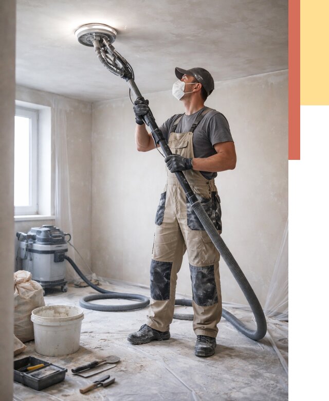 Шлифовка потолка в Ялте от 3576 руб. — услуги шлифования потолка | ОТДЕЛОЧНИК-Ялт