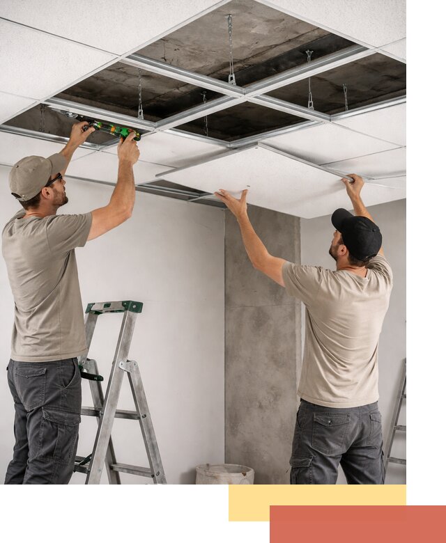 Монтаж потолка Армстронг под ключ в Ялте
