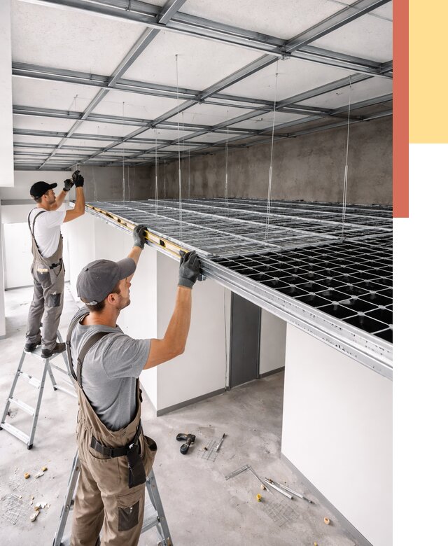 Монтаж потолка грильято в Ялте от 460 руб./м² — быстрая сборка под ключ | ОТДЕЛОЧНИК-Ялт