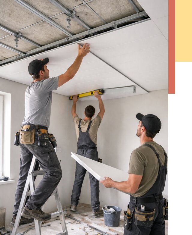 Монтаж потолка из ПВХ панелей в Ялте от 3576 руб./м2 — быстро и недорого | ОТДЕЛОЧНИК-Ялт