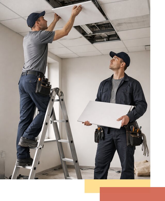 Обслуживание подвесного потолка в Ялте — ремонт и чистка