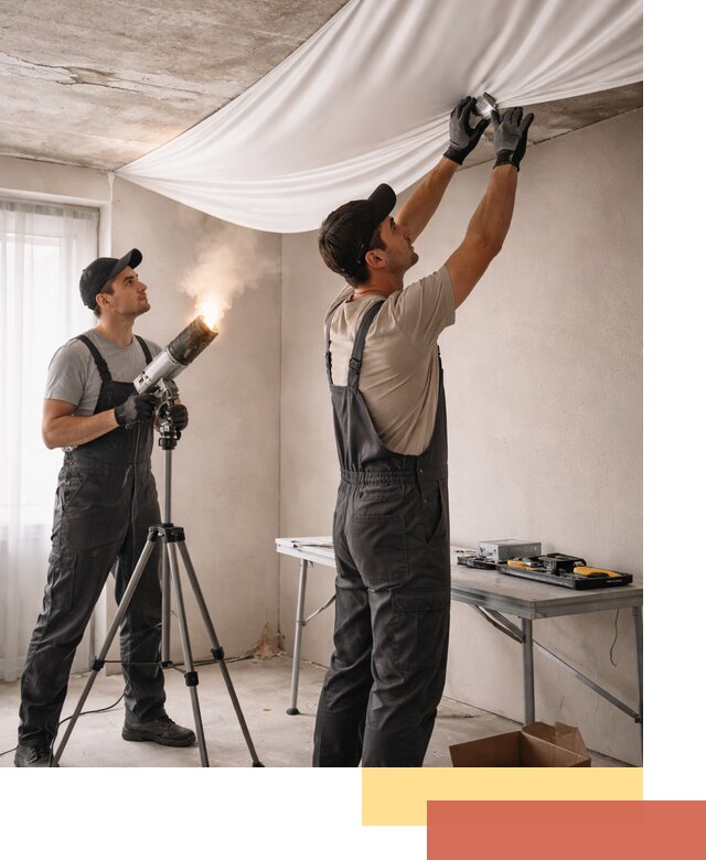 Установка натяжного потолка под ключ в Ялте