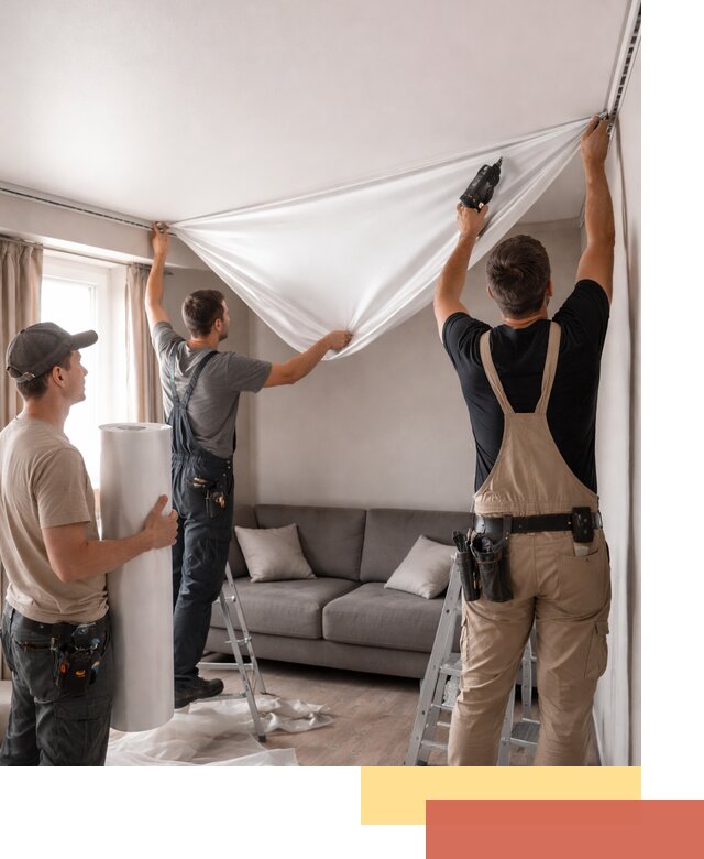 Монтаж сатинового натяжного потолка в Ялте качественно и быстро