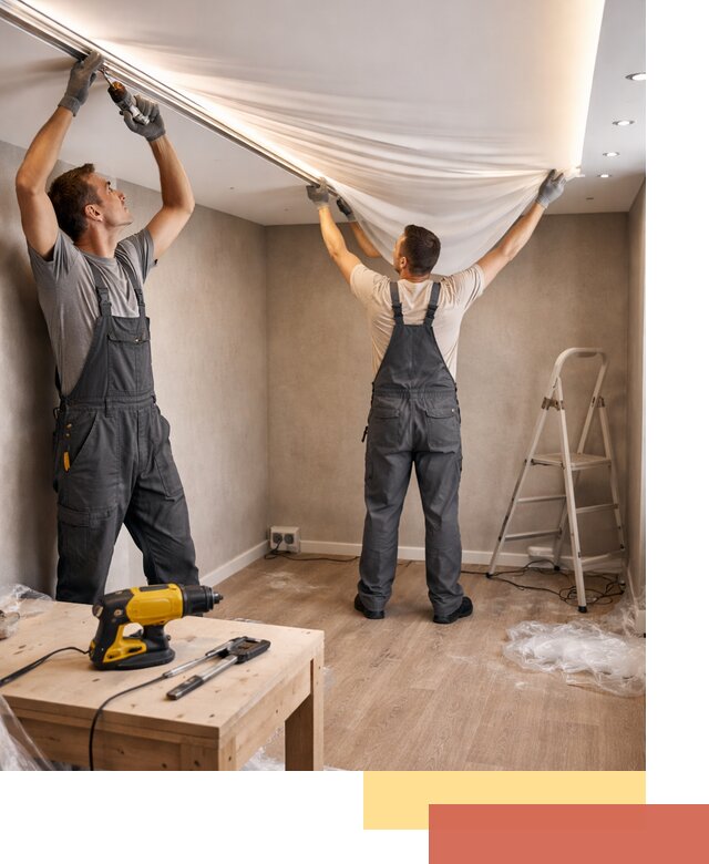 Монтаж натяжного потолка с подсветкой в Ялте цена и сроки