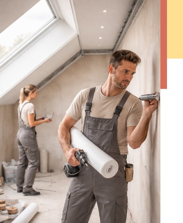 Монтаж натяжного потолка на мансарде в Ялте от 3576 руб. | ОТДЕЛОЧНИК-Ялт