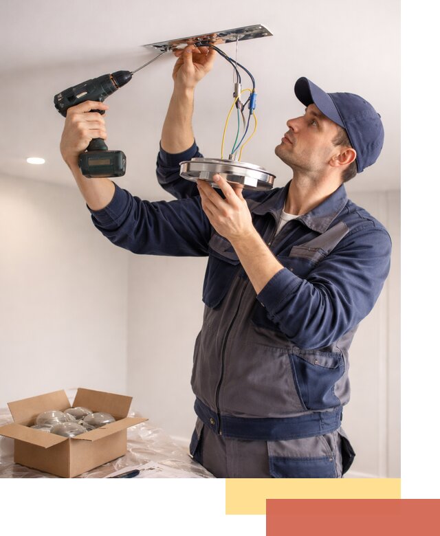 Установка люстры в натяжной потолок в Ялте