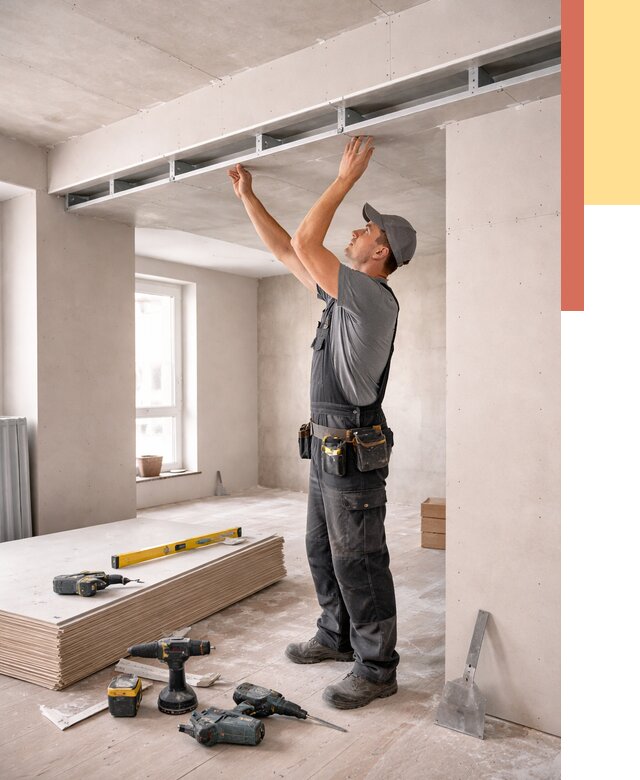 Потолок из гипсокартона с нишей в Ялте от 1277 руб. под ключ | ОТДЕЛОЧНИК-Ялт