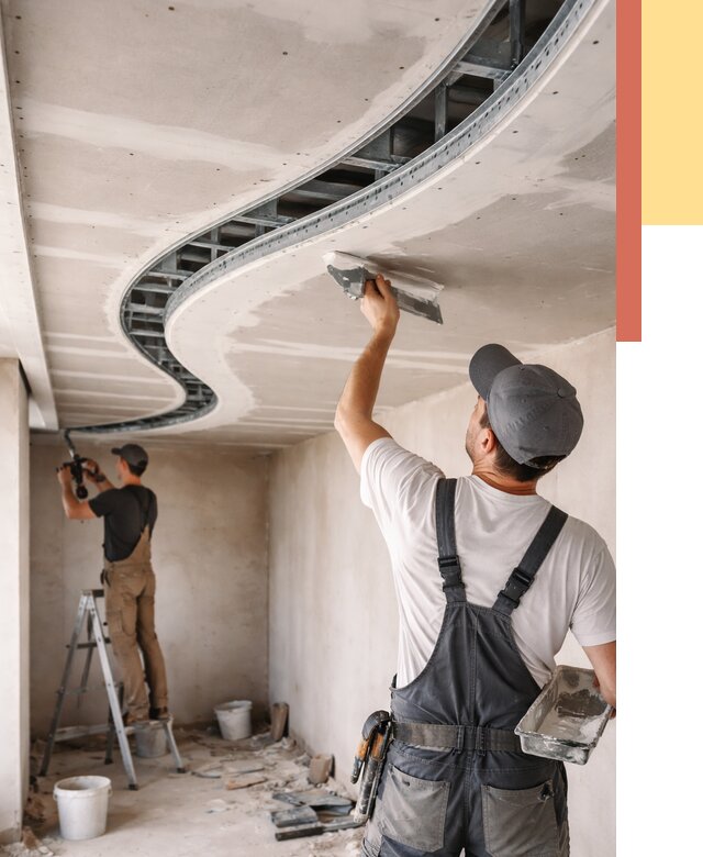 Криволинейный потолок из гипсокартона в Ялте от 2145 руб./м2 | ОТДЕЛОЧНИК-Ялт