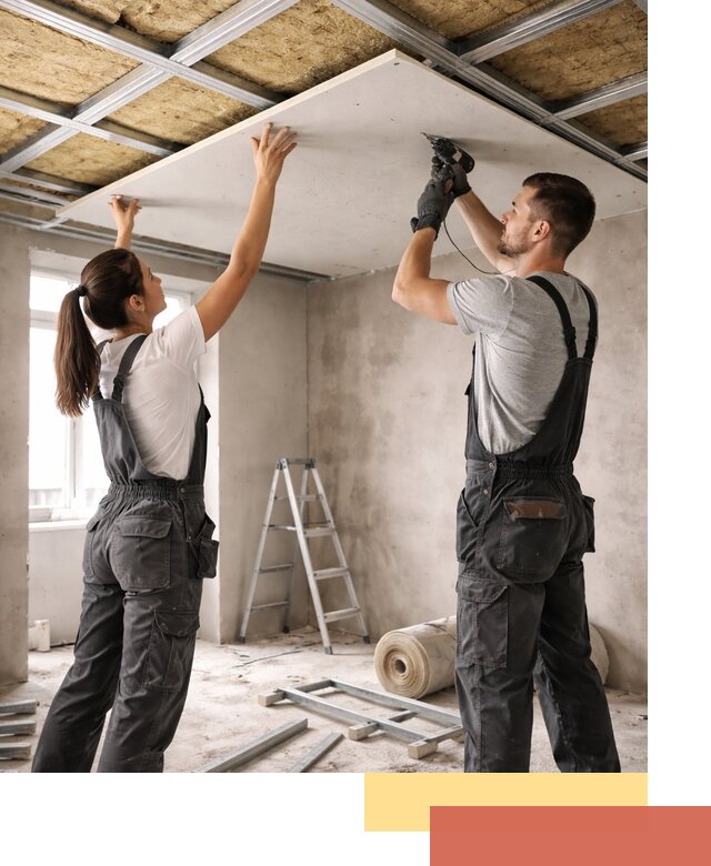 Звукоизоляция потолка из ГКЛ в Ялте профессионально и надежно