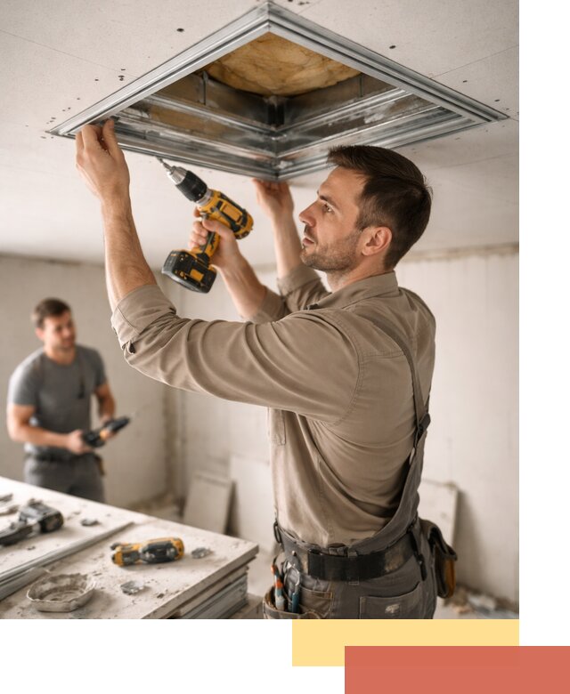 Монтаж люка в потолок из ГКЛ в Ялте