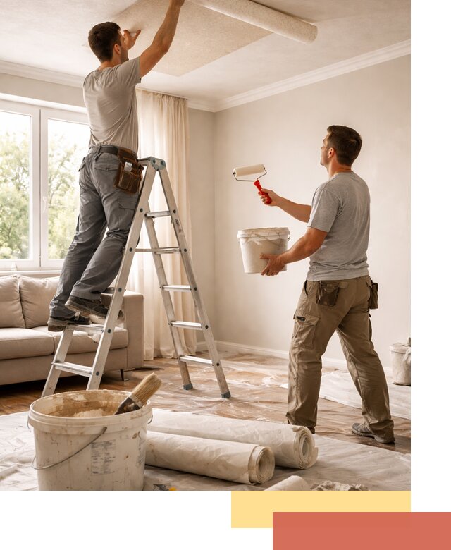 Поклейка обоев на потолок в Ялте — качественно и быстро