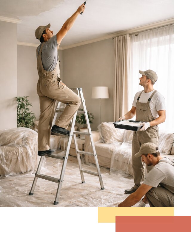 Покраска потолков акриловой краской в Ялте качественно и быстро