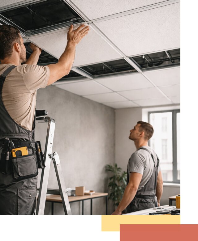 Монтаж потолочной плитки в Ялте качественно и в срок