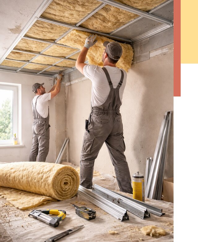 Утепление потолка в Ялте от 7356 руб/м2 — недорого, быстро, под ключ | ОТДЕЛОЧНИК-Ялт